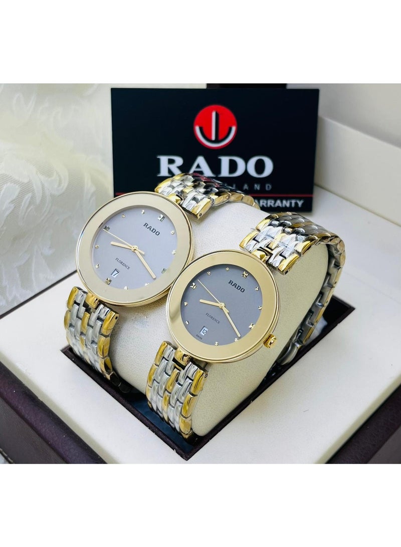 Elegant steel women's and men's wristwatch